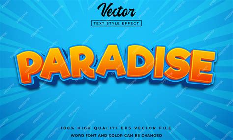 Premium Vector Vector Paradise Text Editable 3d Style Text Effect