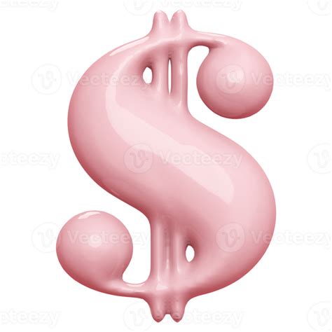 Pink 3d Dollar Symbol 46646158 Png