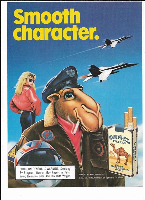 Camel Cigarettes Print Ad Joe Camel Smooth Character Fighter