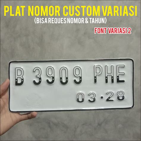 Mirah Variasi Plat Nomor Custom Variasi 02 Plat Nomor Motor