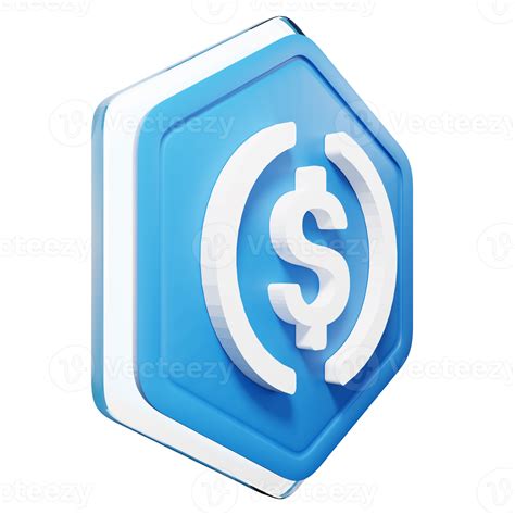 Usd Coin Badge Crypto D Rendering Png