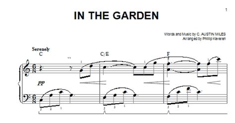 In The Garden Arr Phillip Keveren Easy Piano Print Sheet Music