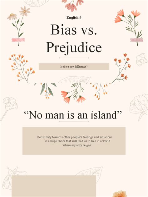 Bias Vs Prejudice Pdf Prejudices Bias