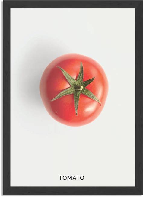 Poster Tomato Rechthoek Verticaal Met Lijst L X Cm Zwarte