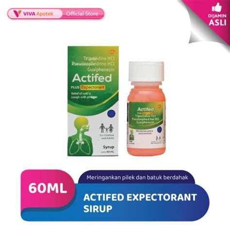 Actifed Hijau Plus Expectorant Untuk Batuk Berdahak Pilek Ml