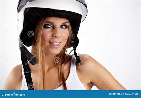 White Motorcycle Carbon Integral Crash Helmet Isolated White Background