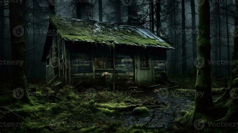 Abandoned Cabin In The Woods A Dark And Eerie Atmosphere 29982565 Stock