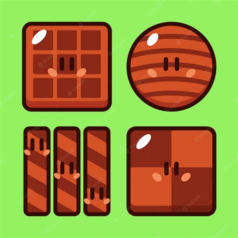 Premium Vector Chocolate Cartoon Vector Illustration Set