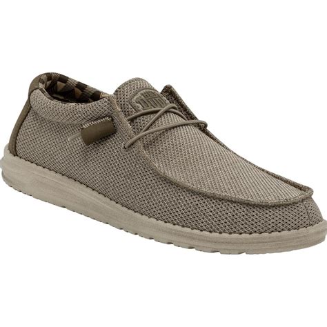 Hey Dude Wally Sox Beige Mens Slip On Shoes 40019 205