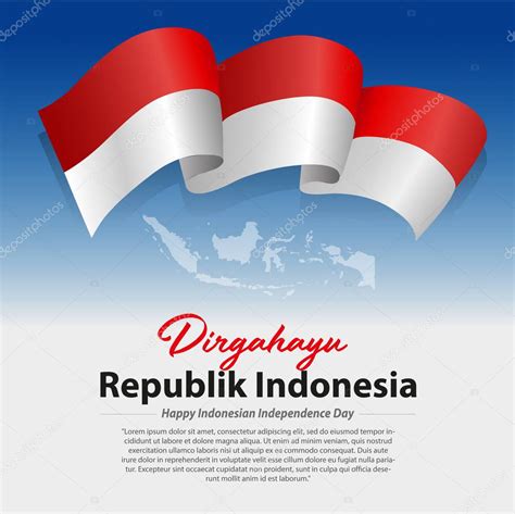 Ilustración vectorial Feliz Día de la Independencia de Indonesia 2023