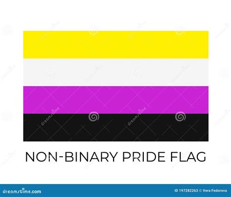 Non Binary Pride Flag Symbol Of Lgbt Community Vector Flag Sexual Identity Stock Vector