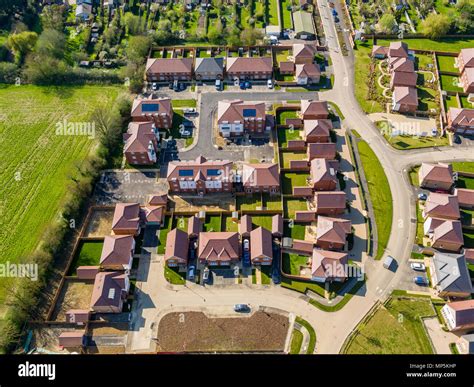 Aerial Views Of Redrow Homes Development The Parsonage Located In