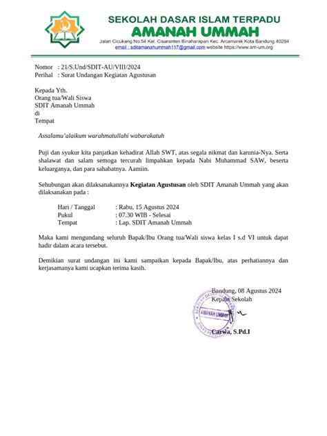 Surat Undangan Agustus Pdf