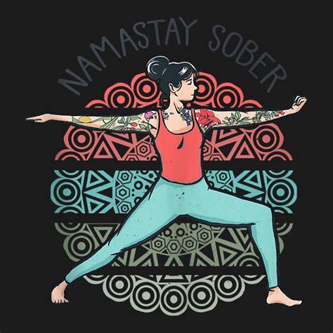 Namastay Sober Sobriety Yoga Pose Namaste Tattoo M Full Length Apron By