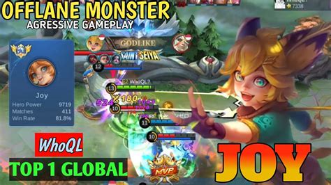 Offlane Monster Joy Aggressive Mvp Gameplay Top 1 Global Joy Whoql