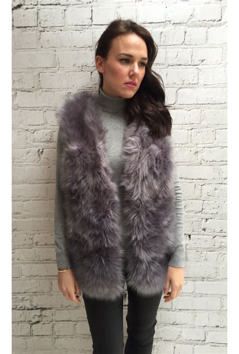 Faux Fur Gilet Grey Clothes From Ruby Room Uk