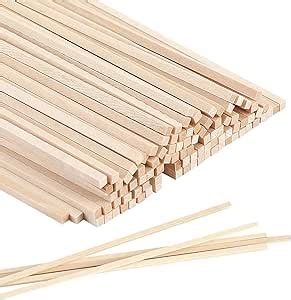 Balsa Wooden Sticks For Craft 100 Pcs Square Natural Wood Strips