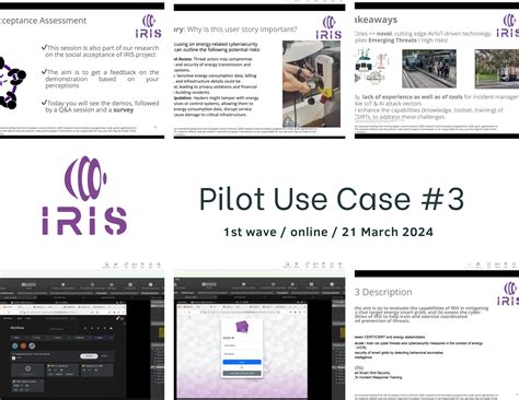 Iris Pilot Use Cases 1st Wave Of Puc 3 Iris H2020