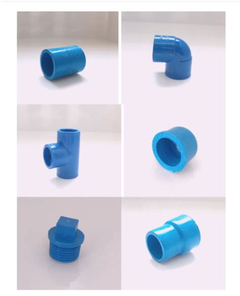 Pvc Blue Pipe Fittings Tee Cap Plug Male Female Adapter Elbow