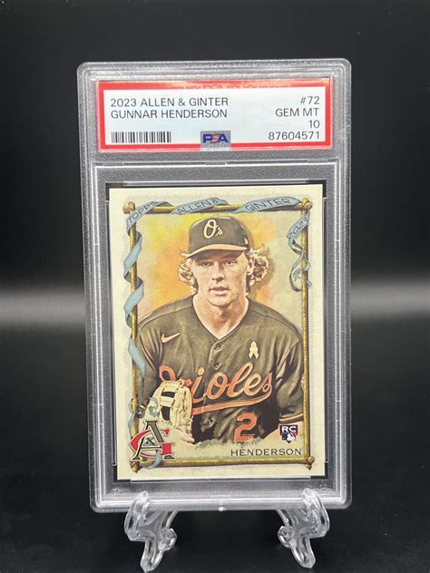 2023 Topps Allen Ginter Baseball Gunnar Henderson Rookie RC 72 PSA