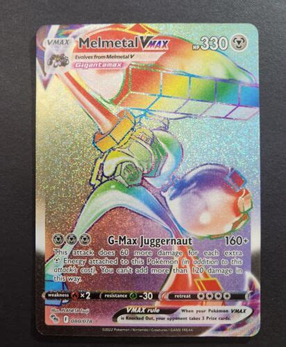 Pokémon TCG Melmetal VMAX Pokemon GO 080 078 Holo Secret Rare eBay