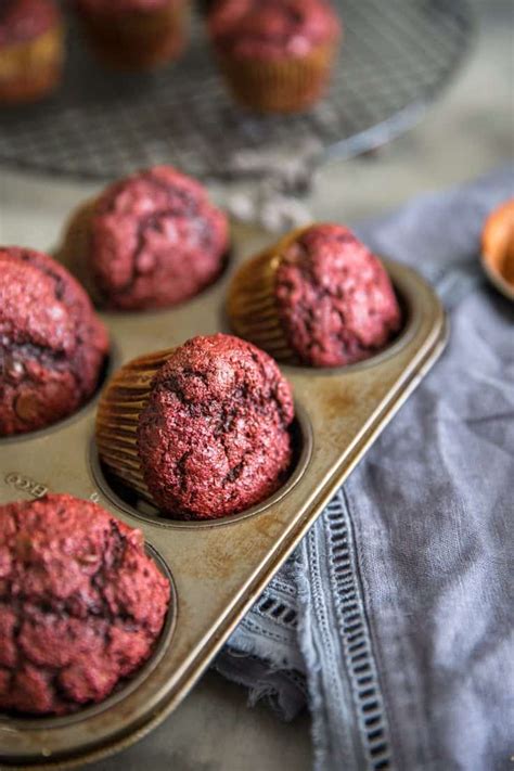 Red Velvet Chocolate Chip Muffins Lemonsforlulu