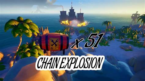 51x Gunpowder Barrel Chain Explosion Sea Of Thieves NEW Physics