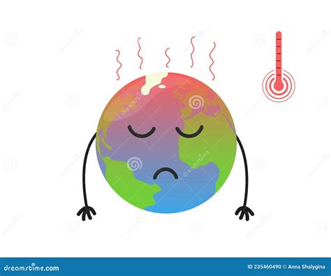 Concept De R Chauffement Climatique Dessin Anim Chaud Plan Te Terre