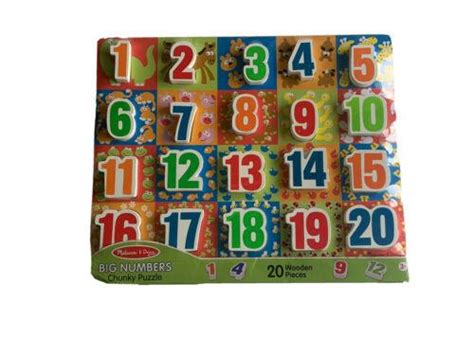 Melissa Doug Jumbo Numbers Chunky Puzzle