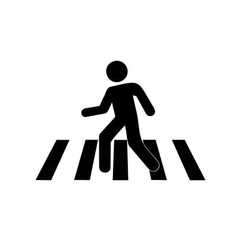 Silhouette Of Zebra Crossing Illustrations Royalty Free Vector