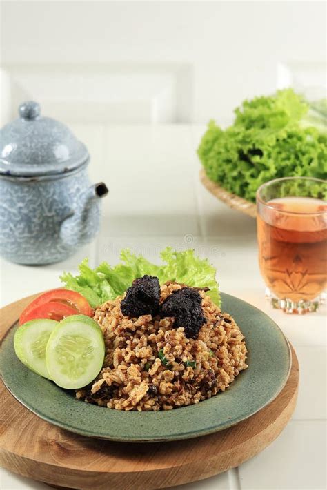 Nasi Goreng Rendang Fried Rice With Padang Beef Stew Stock Photo