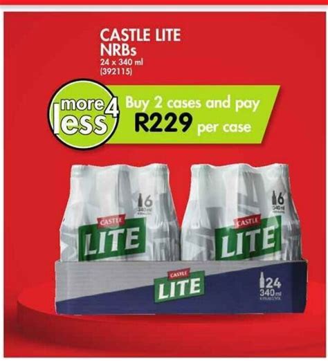 CASTLE LITE NRBs 24 X 340 Ml Offer At Makro