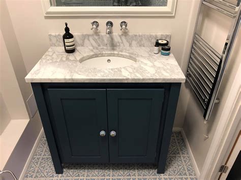 Undercounter Vanity Unit In Stifkey Blue Aspenn Furniture