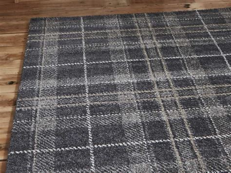 Wellness Tartan 6630 Dark Grey Rugs Modern Rugs Dark Grey Rug Rugs