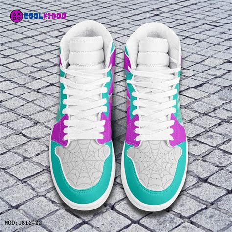 Custom Spider Verse Gwen Stacy Character High Top Leather Girl Woman