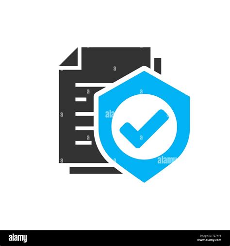 Insurance Policy Icon In Flat Style Report Vector Illustration On White Isolated Background