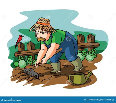 Gardener Man Stock Vector Illustration Of Isolated Grass 47878955