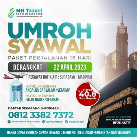 Umrah Syawal 16 Hari Nh Travel