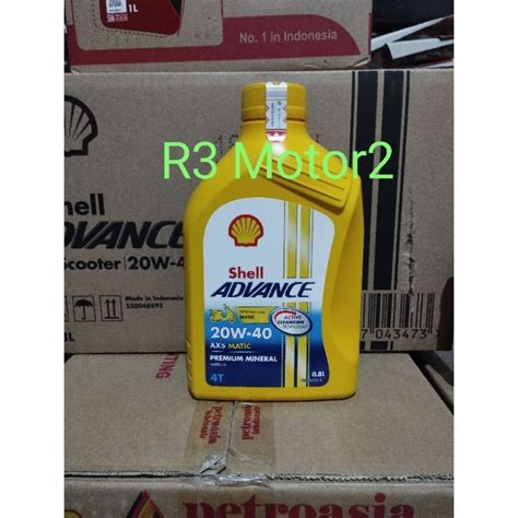 Jual OLI SHELL ADVANCE MATIC AX5 0 8L 20W 40 ORIGINAL All Matic