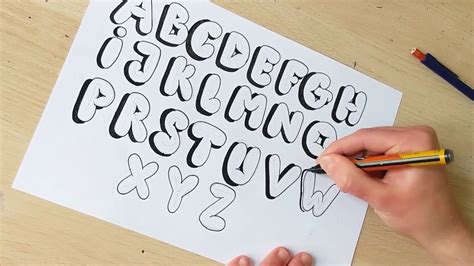 How To Draw Bubble Letters EASY Step By Step Tutorial 2019