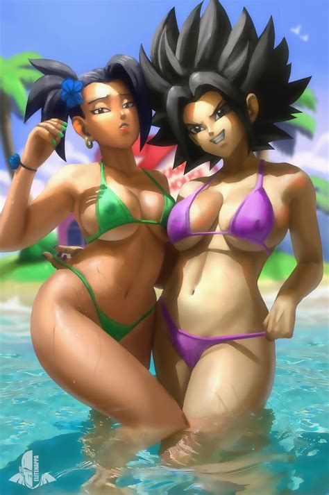 Kale And Caulifla Bikini By Elitenappa On Deviantart