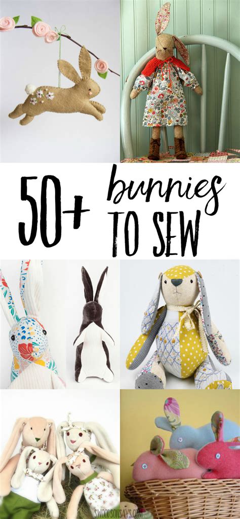 50 Stuffed Bunny Sewing Patterns Swoodson Says