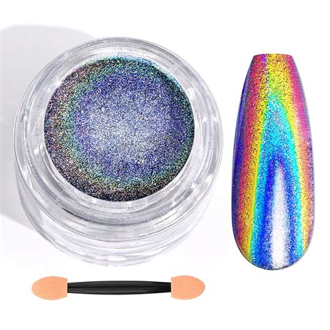 Amazon Saviland Holographic Chrome Nail Powder G Mirror Laser