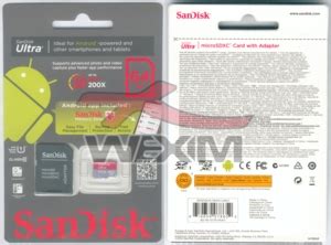 Carte M Moire Sdxc Go Sandisk En Class Wexim