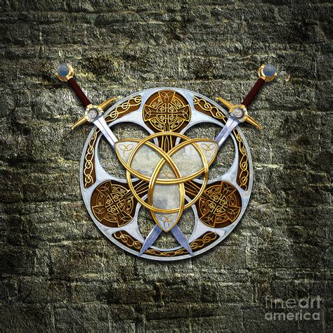 Celtic Shield And Swords Digital Art By Chris Macdonald Fine Art America