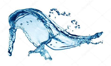 Blue Water Splash Isolated Stock Photo Irochka 5126608