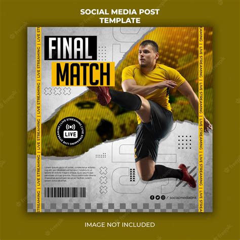 Premium Psd Football Player Social Media Post Banner Template