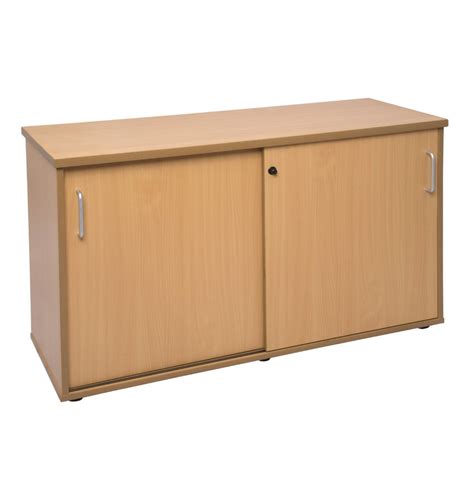 Buffet 2 Doors Lockable Cabinet Credenza 730mm H X 1200mm W Shelf Beech