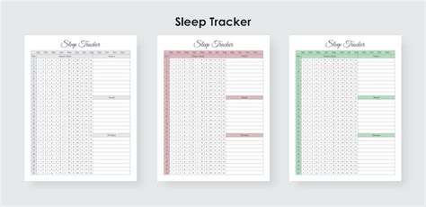 Journal De Suivi Du Sommeil Vecteur Premium