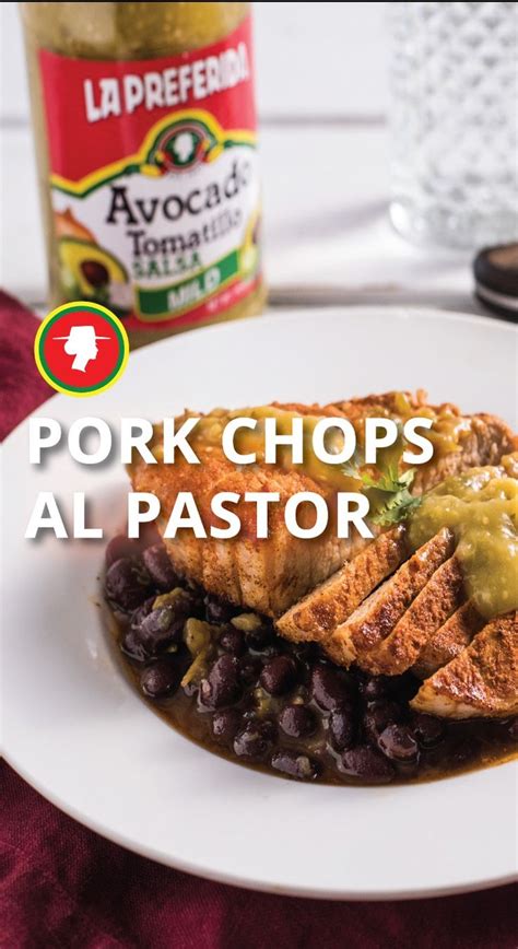 Pork Chops Al Pastor With Avocado Tomatillo Salsa Recipe Pork Chops Pork Recipes Pork